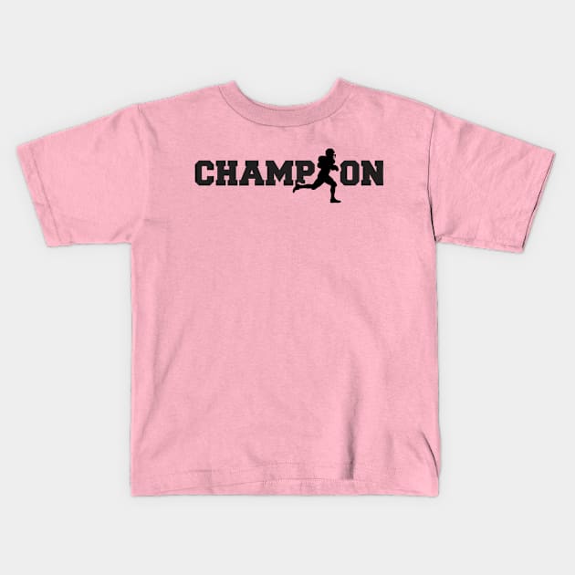 Football Champion Kids T-Shirt by nektarinchen